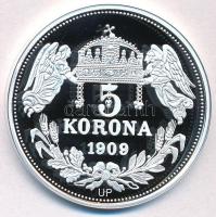 DN "Királyi koronák - Albert 5 korona 1909" Ag emlékérem tanúsítvánnyal (20g/0.999/38,61mm...