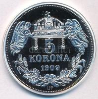 DN "Királyi koronák - II. Károly 5 korona 1909" Ag emlékérem tanúsítvánnyal (20g/0.999/38,...