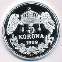 DN "Királyi koronák - IV. Károly 5 korona 1909" Ag emlékérem tanúsítvánnyal (20g/0.999/38,...