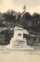 Selmecbánya, Schemnitz, Banska Stiavnica; Honvéd szobor. Joerges özv. és fia / military monument