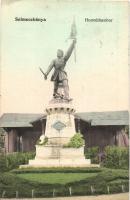 Selmecbánya, Schemnitz, Banska Stiavnica; Honvéd szobor. Grohmann és Kuchta kiadása / military monument (EK)