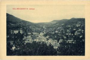 Selmecbánya, Schemnitz, Banska Stiavnica; látkép. Weisz Ignác Dohánynagyárú 19074. / panorama view