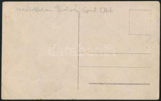 cca 1920-1930 Pesterzsébet, az Erzsébetfalvai Törekvés Sport Club csapata, fotólap, hátulján felirat...