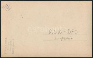 1927 Dunaföldvár, a KSK-DFC focicsapatai, csoportkép, Pirger Imre felvétele, hátulján feliratozva, p...