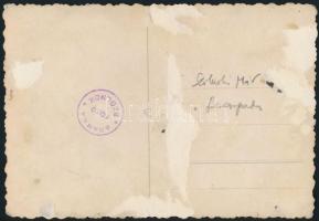 cca 1920-1930 A szolnoki MÁV focicsapata, csoportkép, Aranka Foto Szolnok, hátulján feliratozva, pec...