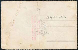 cca 1920-1930 A szolnoki MÁV focicsapata, csoportkép, Ritter kassai műterméből, hátulján feliratozva...