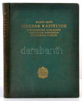 Rados Jenő: Magyar kastélyok. Ungarische Schlösser. Châteaux hongrois. Hungarian Castles. Bp., 1931, Műemlékek Országos Bizottsága - Könyvbarátok Szövetsége.Kiadói aranyozott egészvászon-kötés, kissé kopott gerinccel, kissé laza fűzéssel, de egyébként jó állapoban.