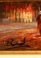 Olvashatatlan jelzéssel: Utca részlet. Olaj, vászon, kereteben, 29×38 cm