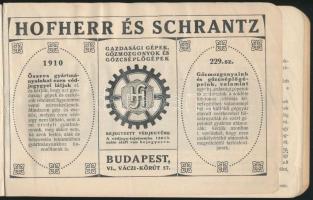 1910 Hoffherr és Schrantz Gazdasági gépek, gőzmozdonyok, gőzcséplőgépek katalógus. Bp., Hornyánszky....