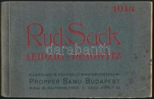 1914 Sack Rudolf Talajmegmunkáló-, és sormívelő gépeinek és eszközeinek 49. árjegyzéke. Papírkötés, a kötése sérült, szétvált, fekete-fehér szövegközti illusztrációkkal.