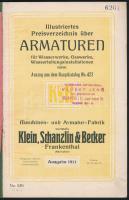1911 Klein, Schanzlin&Becker Wasser-Armaturen katalógus. Víz-szerelvény katalógus. Papírkötés, s...