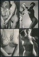 1970 Naptár, művészi aktfotókkal, műanyag tokban, cseh nyelven, 12 p