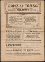 1905 Kazán és Gép-Ujság. Szerk.: Pfeifer Ignác, Bermann Miksa. 1905. december 16., IV. évf., 24. szám. Bp., Pallas-ny. Papírkötés, 12 p. Korabeli reklámokkal.