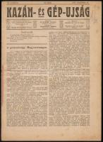 1905 Kazán és Gép-Ujság. Szerk.: Pfeifer Ignác, Bermann Miksa. 1905. december 16., IV. évf., 24. szá...