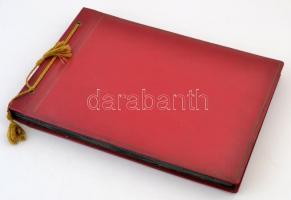 cca 1970-1980 Dobi István munkásőr század emlékalbuma Dobi Istvánnének, 1+50 fotó, műbőr mappában, f...