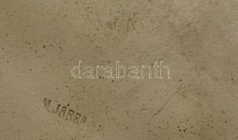 Alpakka cukortartó, jelzett (M.Jarra), jó állapotban, m:12 cm, 12×9 cm