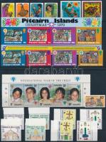 International Children's Year 8 set + 2 block + 1 stamp, Nemzetközi Gyermekév motívum 8 klf sor + 2 db blokk + 1 önálló érték 3 stecklapon