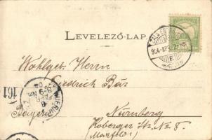 Zalaegerszeg, Deák tér, Törvényház. Breisach Sámuel kiadása, Art Nouveau