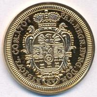 DN "Magyar aranypénzek utánveretben - II. Rákóczi Ferenc arany, 1707" aranyozott Ag emléké...