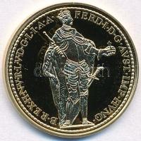 DN Magyar aranypénzek utánveretben - V. Ferdinánd dukát, 1841 aranyozott Ag emlékérem tanúsítvánnyal (5,5g/0.333/25mm) T:PP
