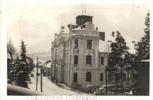 1941 Csíkszereda, Mercurea Ciuc; Törvényszék télen / court at winter, photo