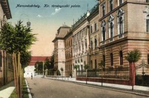 Marosvásárhely, Targu Mures; Kir. törvényszéki palota, utcakép / Forensic Palace, street view