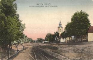 Bátorkeszi, Bátorove Kosihy, Kesy; Református templom és utcakép / street view with Calvinist church
