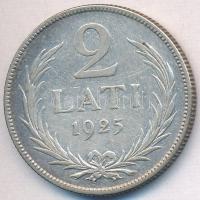 Lettország 1925. 2L Ag T:2 kis patina Latvia 1925. 2 Lati Ag C:XF small patina Krause KM#8