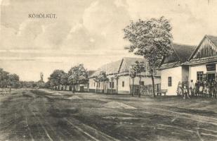 Köbölkút, Gbelce; utcakép üzlettel / street view with shop