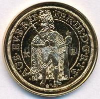 DN Magyar aranypénzek utánveretben - III. Ferdinánd aranyforint, 1639 aranyozott Ag emlékérem tanúsítvánnyal (5,5g/0.333/25mm) T:PP
