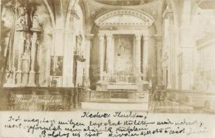 1900 Selmecbánya, Schemnitz, Banska Stiavnica; Német templom belső. Marschalko Gyula / German church interior, photo