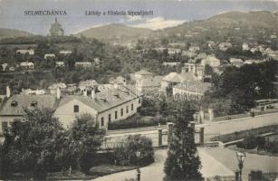 Selmecbánya, Schemnitz, Banska Stiavnica; Látkép a főiskola lépcsőjéről. Joerges / panorama view from the stairs of the college