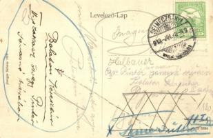 Selmecbánya, Schemnitz, Banska Stiavnica; Látkép a főiskola lépcsőjéről. Joerges / panorama view fro...