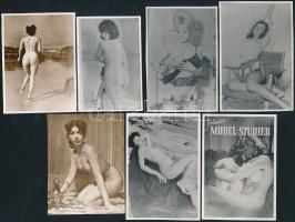 cca 1960-1970 Amatőr aktok, 15 db fotó, 6x9 cm / 15 nude photos, 6x9 cm