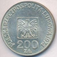 Lengyelország 1974. 200Zl Ag "A Lengyel Népköztársaság 30. évfordulója" T:2 
Poland 1974....