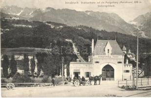Innsbruck, Drahtseilbahn auf die Hungeburg (Mariabrunn), Stationsgebäude / cable car railway station