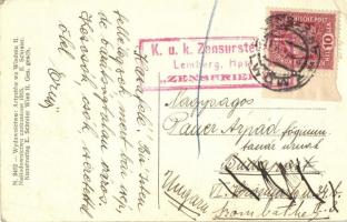 Lviv, Lwów, Lemberg; Ul. Slowackiego i. c. k. gmach pocztowy / Slowackistrasse und Postgebäude / str...