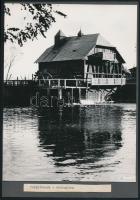 Turistvándi - vízimalom, kartonra kasírozott fotó, 21x16 cm