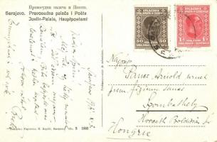 Sarajevo, Pravosudna palaca i Posta / Justiz-Palais, Hauptpostamt / Palace of Justice, Post office