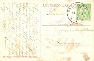 Fegyvernek, Erzsébet utca, Községháza, Izraelita templom, zsinagóga, Takarékpénztár (fl)