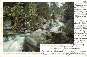 Tátra, Tarpataki-völgy a nagy zuhatagon alul. Feitzinger Ede 54. / Kohlbachthale / waterfall
