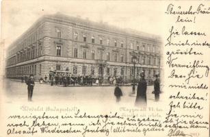 Budapest VI. Magyar állami Erzsébet Női iskola, lóvasút a háttérben