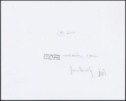 1986 Jankovszky György(1946-): Víkend ház V., feliratozva, aláírt, pecséttel jelzett, kartonra kasír...