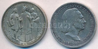 1935. 2P Ag "Pázmány"+ 1936. 2P Ag "Liszt Ferenc"  T:2 Adamo P7.1, P7.3