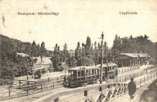 Budapest II. Hűvösvölgy, Villamosvasút végállomás, Balázs Antal vendéglője (Rb)