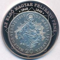 DN "A magyar nemzet pénzérméi - Az első magyar feliratú pénz 1848-1849" Ag emlékérem tanúsítvánnyal (10,56g/0.999/35mm) T:PP