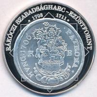 DN A magyar nemzet pénzérméi - Rákóczi szabadságharc ezüstforint 1703-1711 Ag emlékérem tanúsítvánnyal (10,38g/0.999/35mm) T:PP kis patina
