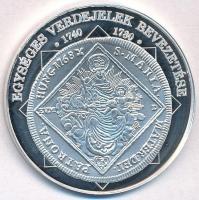 DN A magyar nemzet pénzérméi - Egységes verdejelek bevezetése 1740-1780 Ag emlékérem tanúsítvánnyal (10,5g/0.999/35mm) T:PP