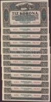 1920. 10K (36x) kevés ugrású sorszámok, benne egyenetlen sorszámozás T:I,I-