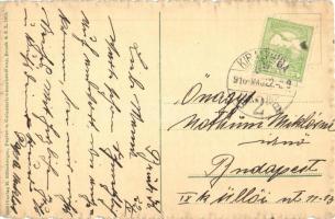 Lajtabruck, Bruck an der Leitha; Templom utca lovas katonákkal / Kirchengasse. Verlag B. Effenberger...